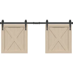 vidaXL Ophangset voor schuifdeur 122 cm koolstofstaal