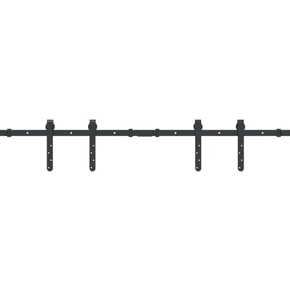 vidaXL Ophangset voor schuifdeur 122 cm koolstofstaal