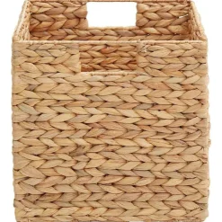 vidaXL Opslagmanden 2 pcs Naturel 28 x 28 x 28 cm Waterhyacint