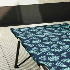 vidaXL Opvouwbaar Camping Bed Bossen 206 x 76 x 74 cm Oxford en Staal