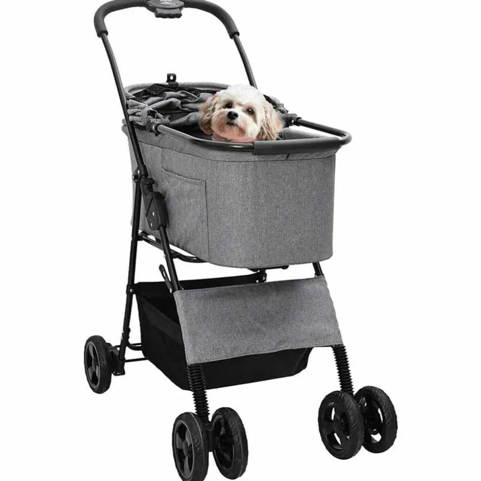vidaXL Opvouwbare Huisdierenwagen Grijs 81 x 47 x 99 cm Polyester