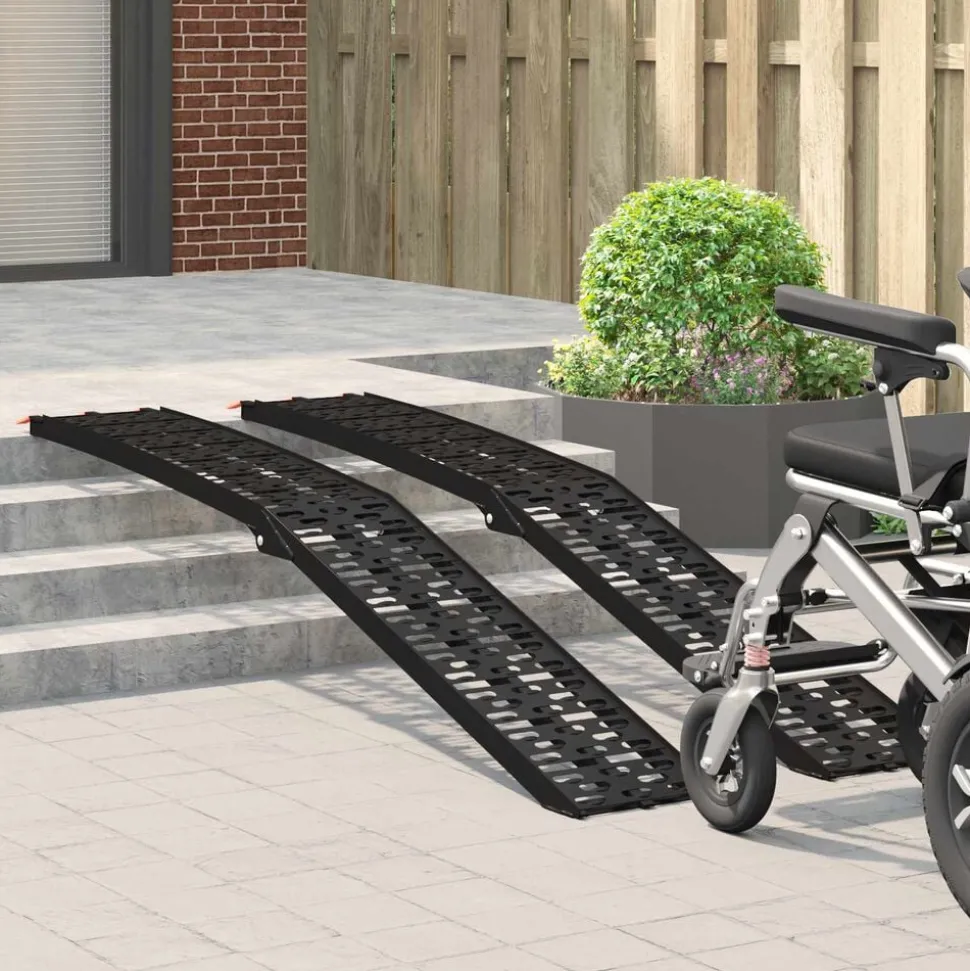 vidaXL Opvouwbare motorfiets oprijplaat 340 kg per oprijplaat 2 pcs