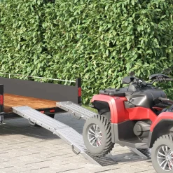 vidaXL Opvouwbare oprijplaat 200kg per oprijplaat 2 pcs Zilver