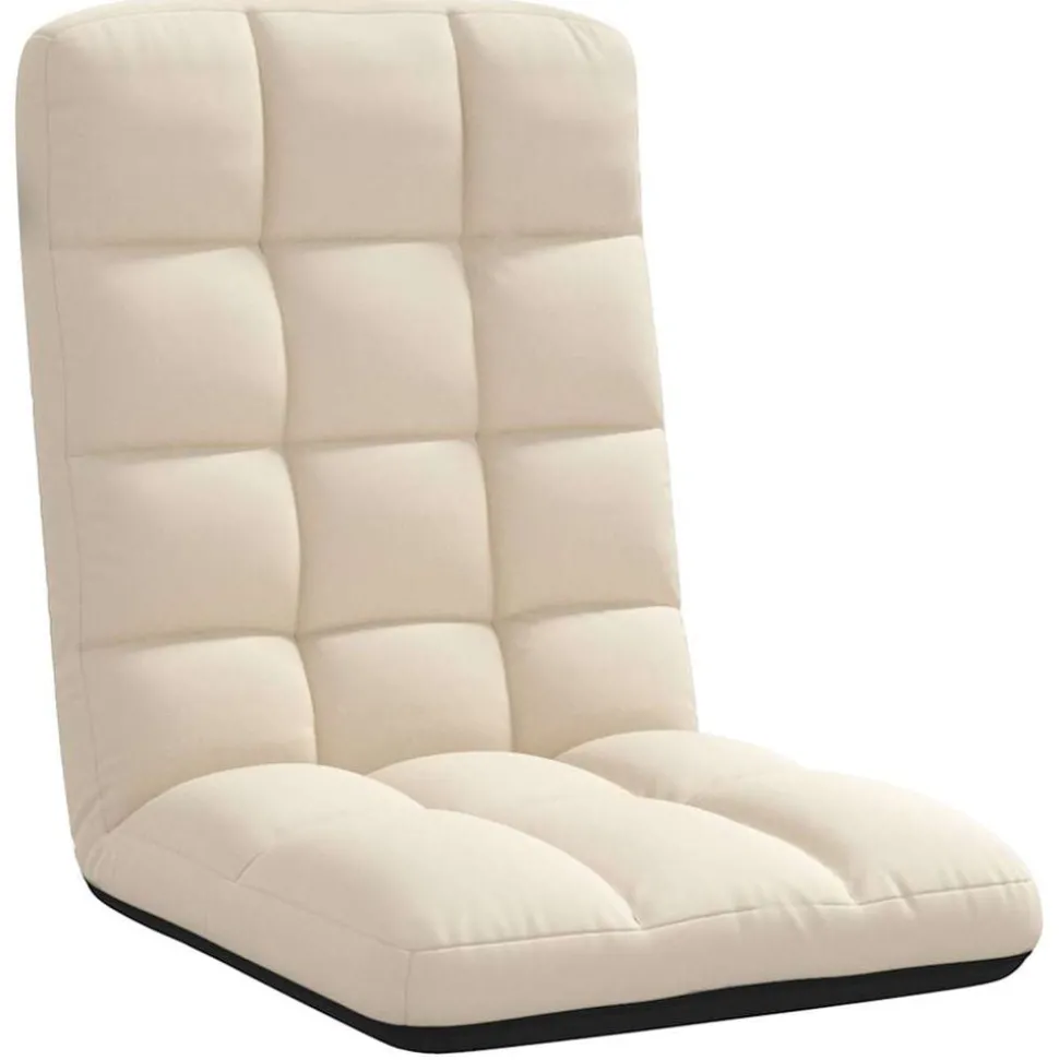 vidaXL Opvouwbare vloerstoel linnen 71x51x62 cm