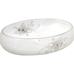 vidaXL Opzetwasbak ovaal 59x40x15 cm keramiek wit