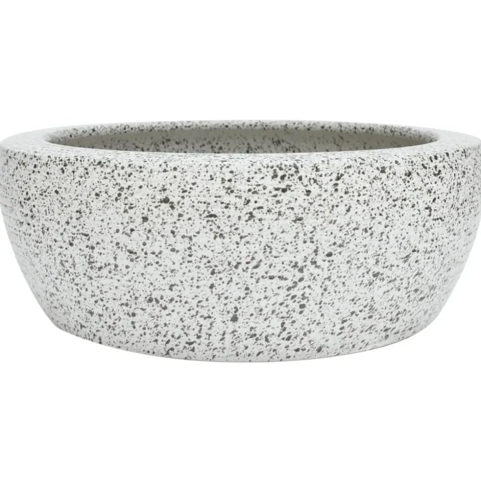 vidaXL Opzetwasbak rond Φ41x14 cm keramiek grijs