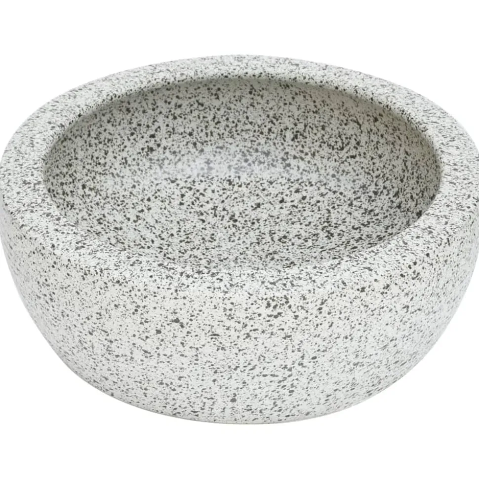 vidaXL Opzetwasbak rond Φ41x14 cm keramiek grijs