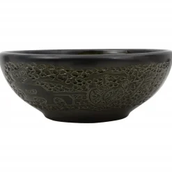vidaXL Opzetwasbak rond Φ41x14 cm keramiek zwart