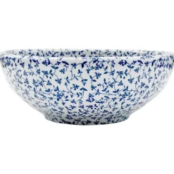 vidaXL Opzetwasbak rond Φ41x14 cm keramiek wit en blauw