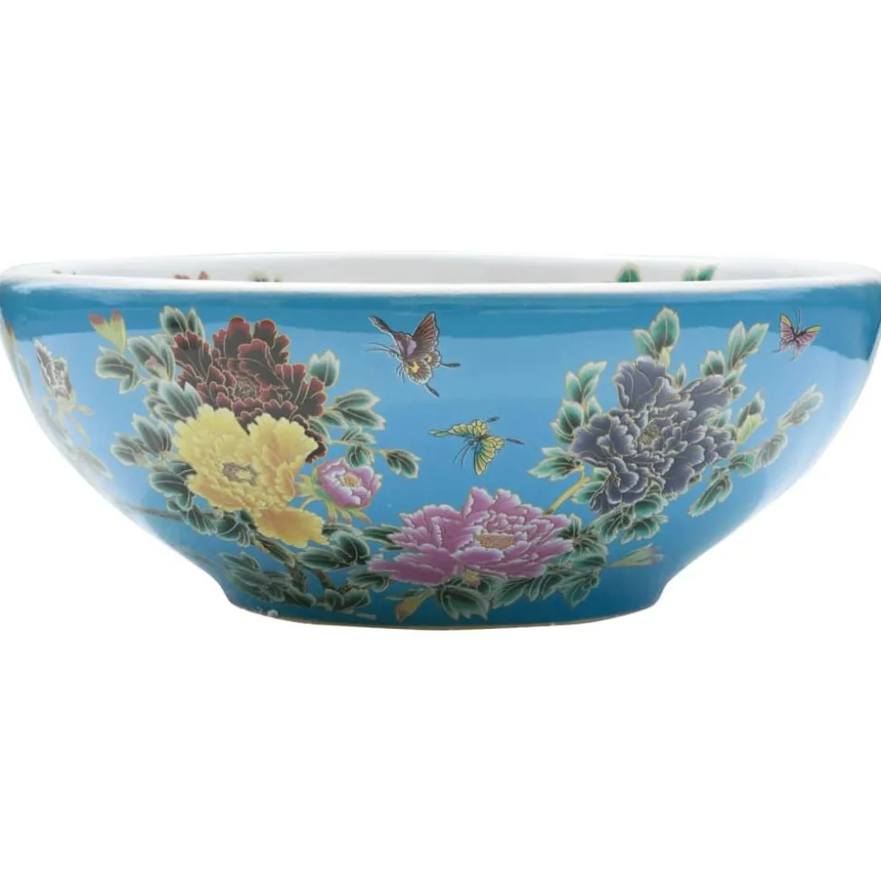 vidaXL Opzetwasbak rond Φ41x14 cm keramiek meerkleurig