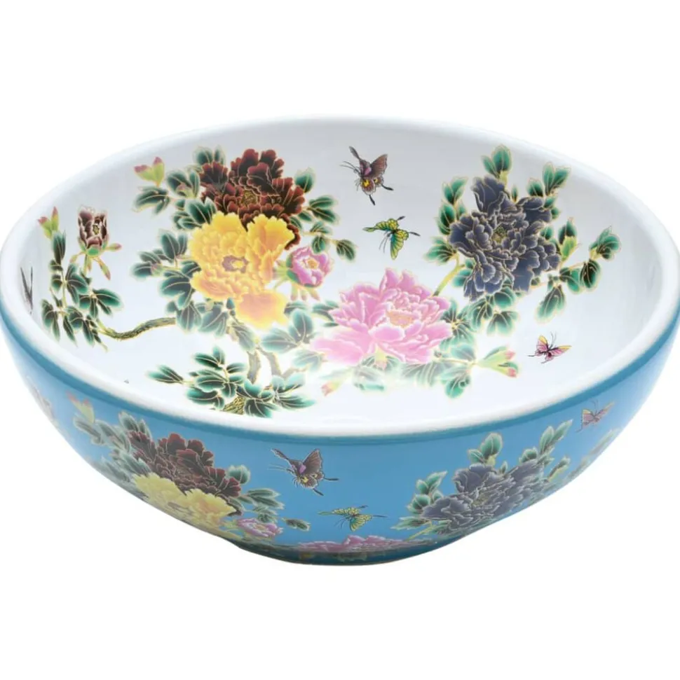 vidaXL Opzetwasbak rond Φ41x14 cm keramiek meerkleurig