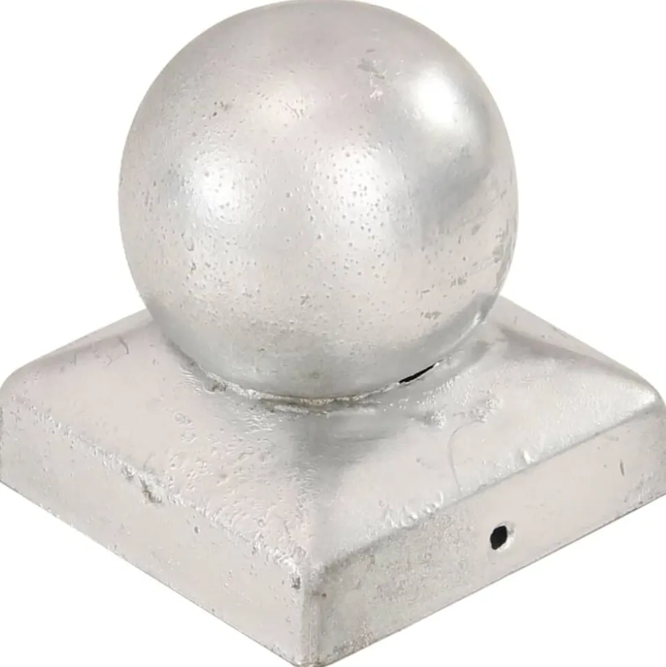 vidaXL Paalkappen 6 st bol 71x71 mm gegalvaniseerd metaal