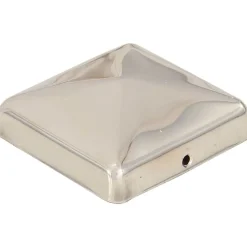 vidaXL Paalkappen 6 st piramide 71x71 mm roestvrij staal