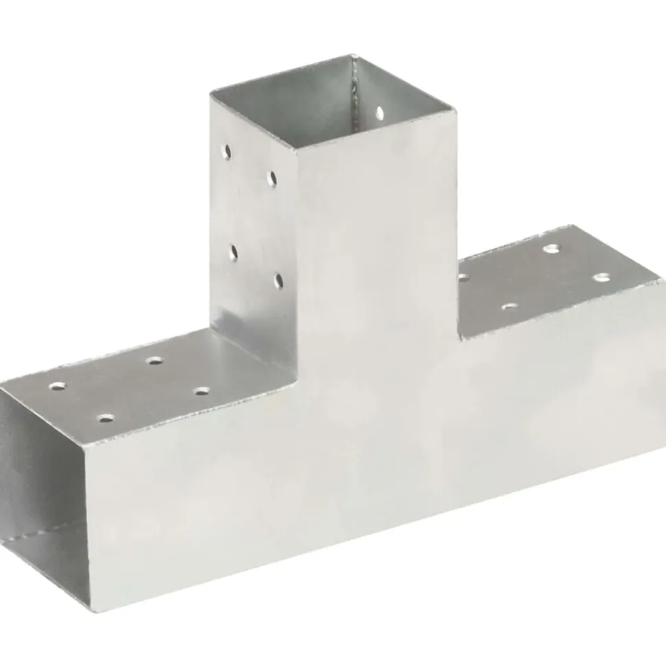 vidaXL Paalverbinding T-vorm 71x71 mm gegalvaniseerd metaal