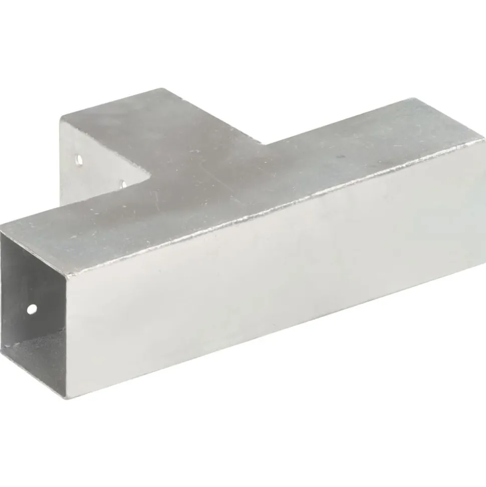 vidaXL Paalverbinding T-vorm 71x71 mm gegalvaniseerd metaal