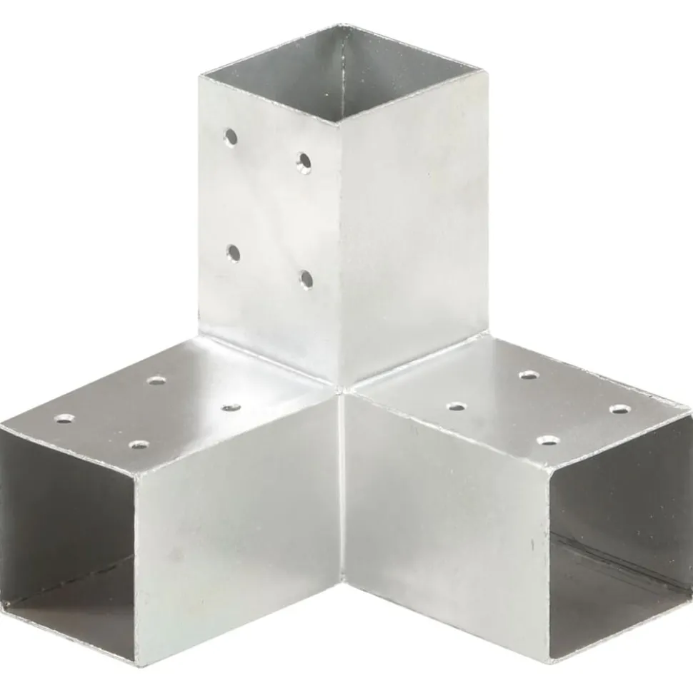 vidaXL Paalverbinding Y-vorm 71x71 mm gegalvaniseerd metaal