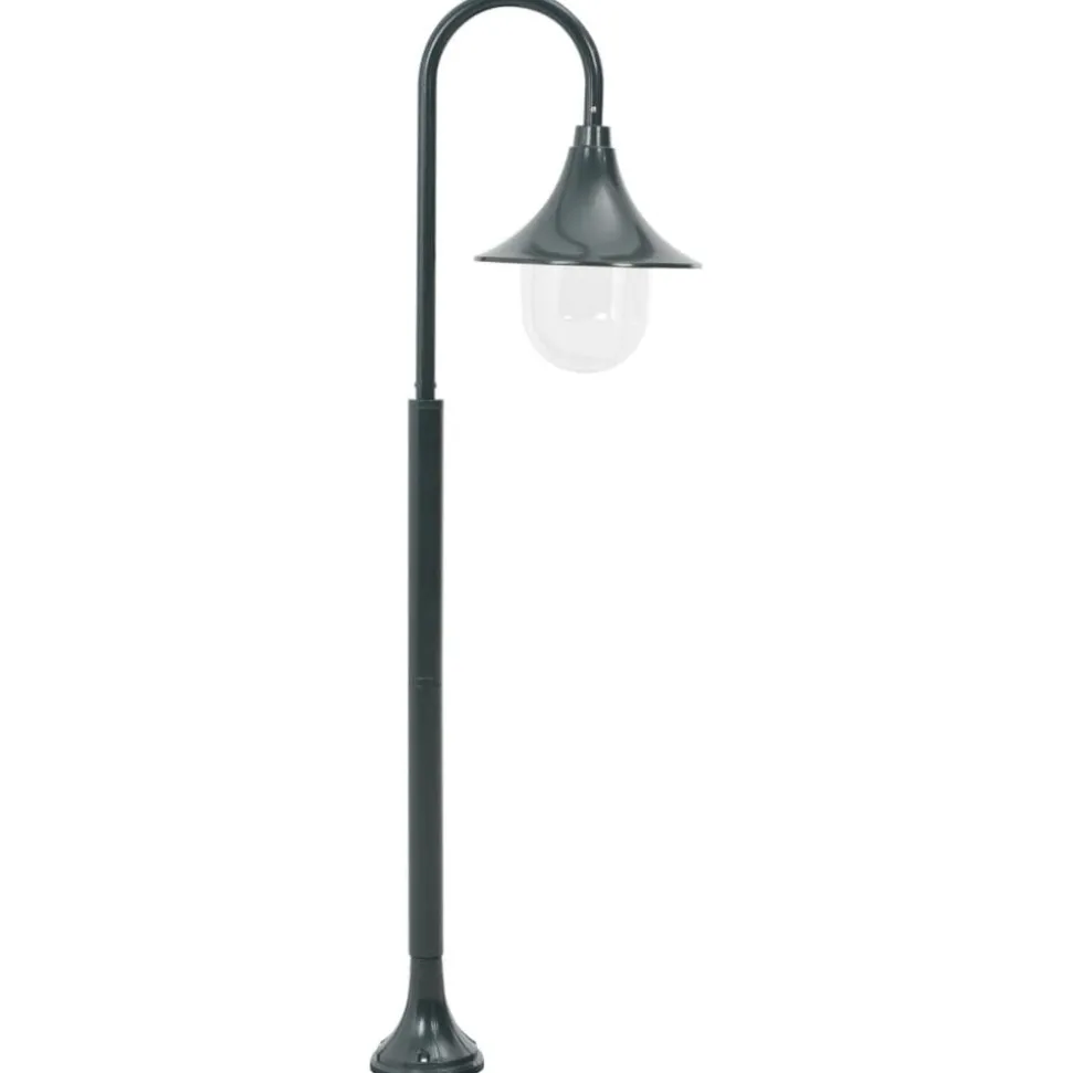 vidaXL Paalverlichting tuin E27 120 cm aluminium donkergroen