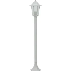 vidaXL Paalverlichting voor tuin E27 110 cm aluminium wit 6 st