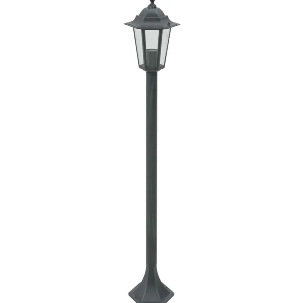 vidaXL Paalverlichting voor tuin E27 110 cm aluminium donkergroen 6 st