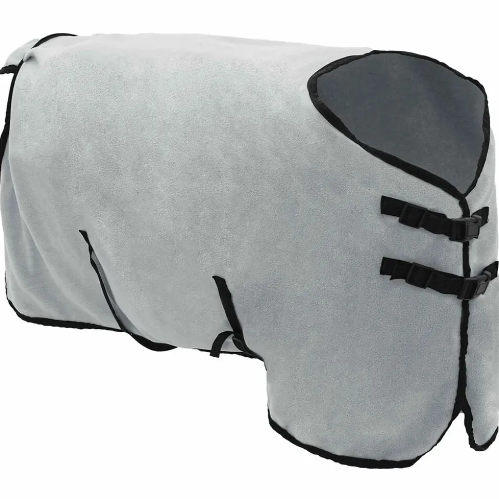 vidaXL Paardendeken Volledig Lichtgrijs en Roze 75 cm Polyester