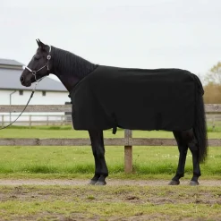 vidaXL Paardendeken Zwart 75 cm Polyester