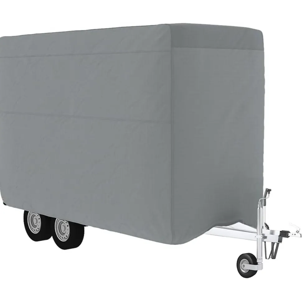 vidaXL Paardentrailerhoes 334x148x230 cm vliesvlies grijs