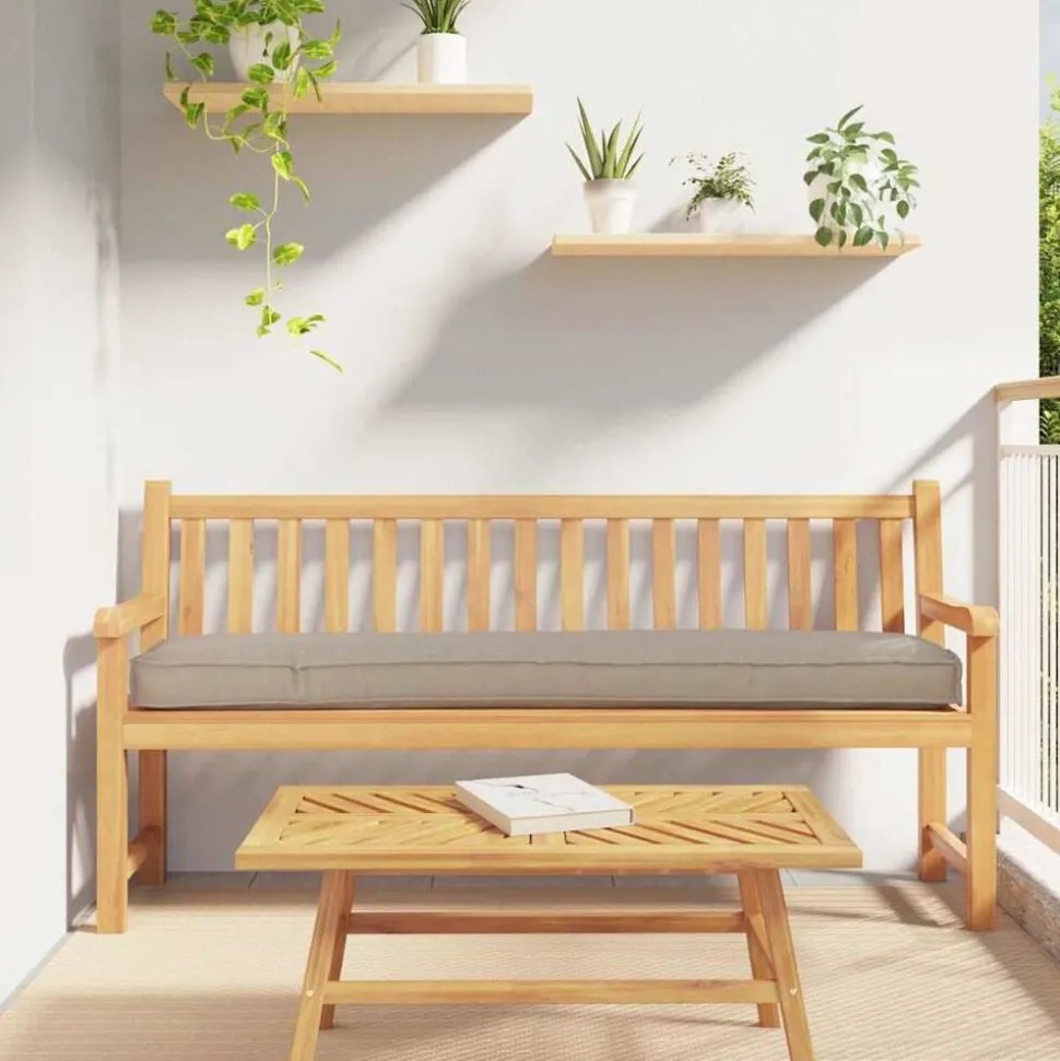 vidaXL Palet Kussen Taupe 200 x 40 x 8 cm Oxford Stof
