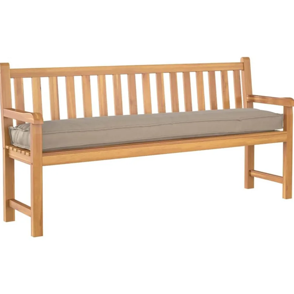 vidaXL Palet Kussen Taupe 200 x 40 x 8 cm Oxford Stof