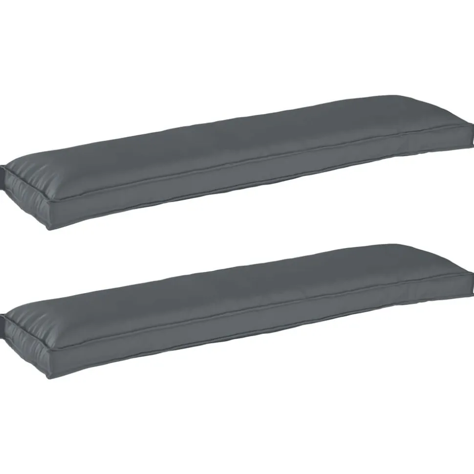 vidaXL Pallet Kussen Set 2 pcs Antraciet 150 x 40 x 8 cm Oxford Stof