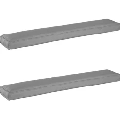 vidaXL Pallet Kussen Set 2 pcs Grijs 200 x 40 x 8 cm Oxford stof