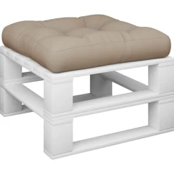 vidaXL Palletkussen 58x58x10 cm stof taupe