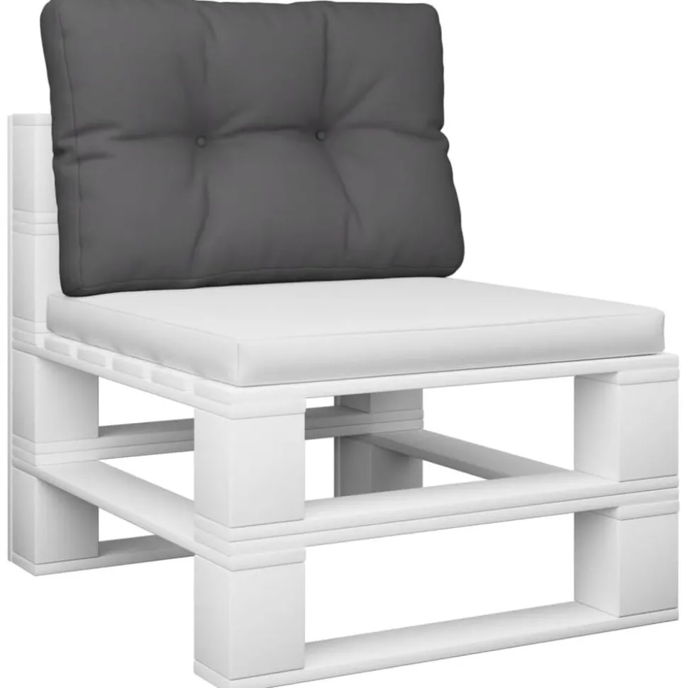 vidaXL Palletkussen 50x40x12 cm stof antracietkleurig