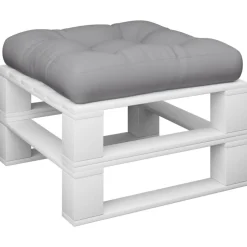 vidaXL Palletkussen 50x50x12 cm stof grijs