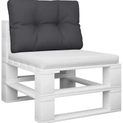 vidaXL Palletkussen 50x40x12 cm stof zwart