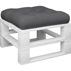 vidaXL Palletkussen 50x50x12 cm stof antracietkleurig