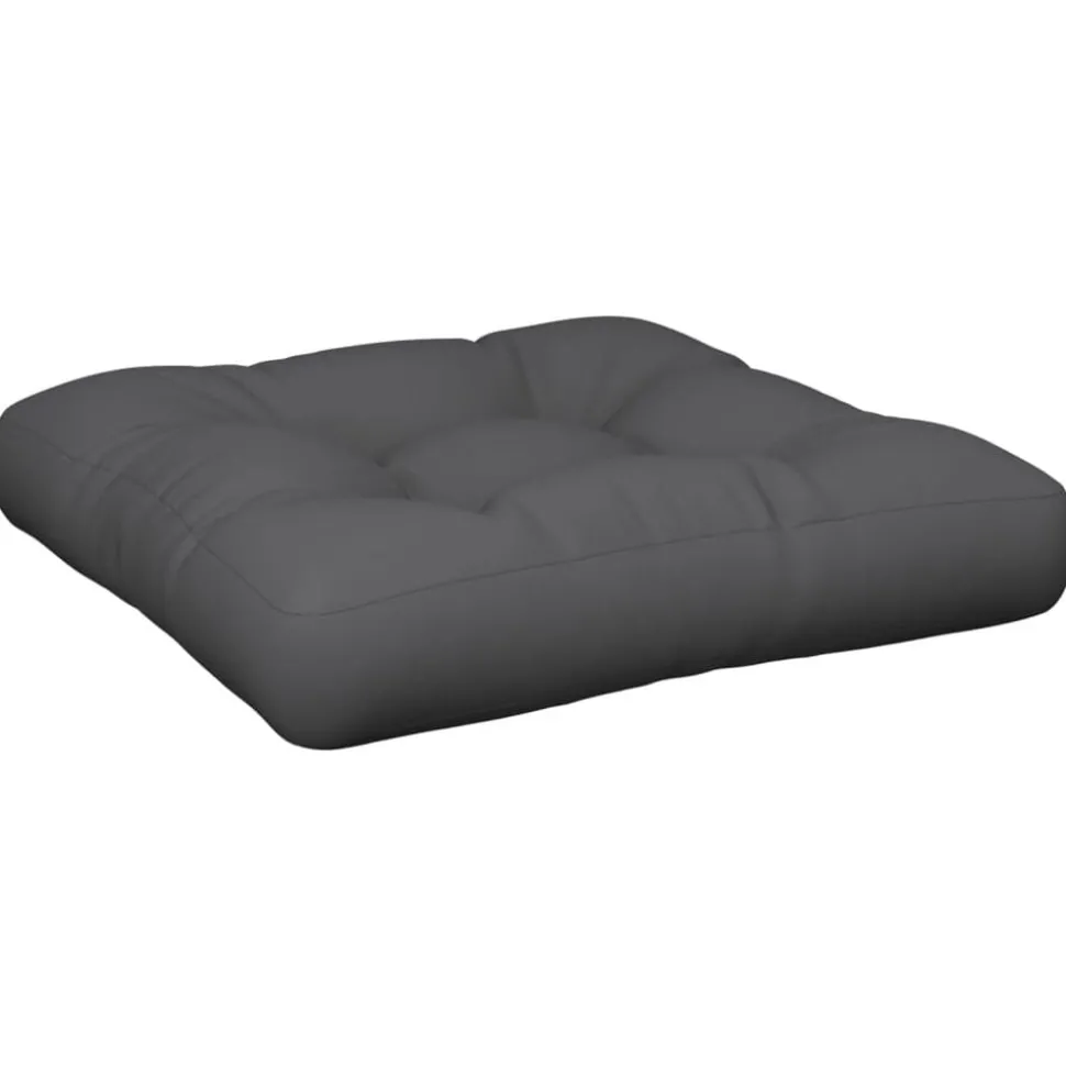 vidaXL Palletkussen 58x58x10 cm stof antracietkleurig