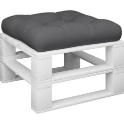 vidaXL Palletkussen 58x58x10 cm stof antracietkleurig