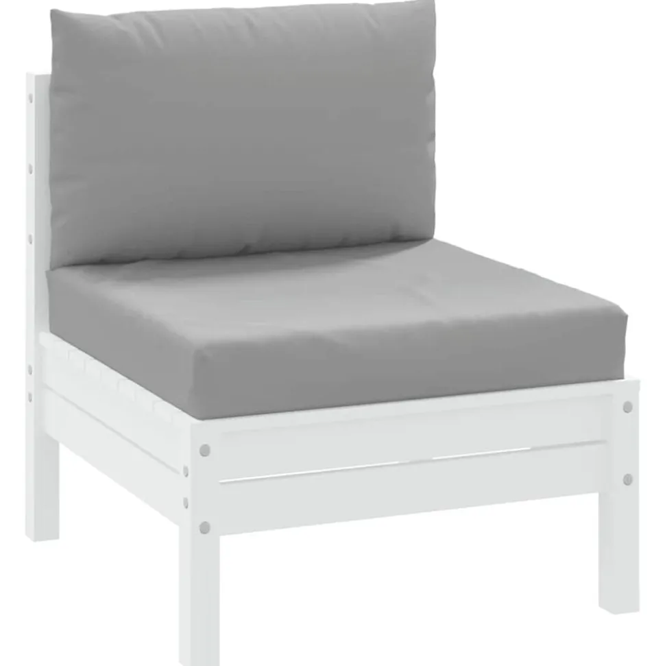 vidaXL Palletkussens 2 st stof grijs