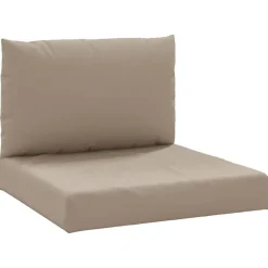 vidaXL Palletkussens 2 st oxford stof taupe