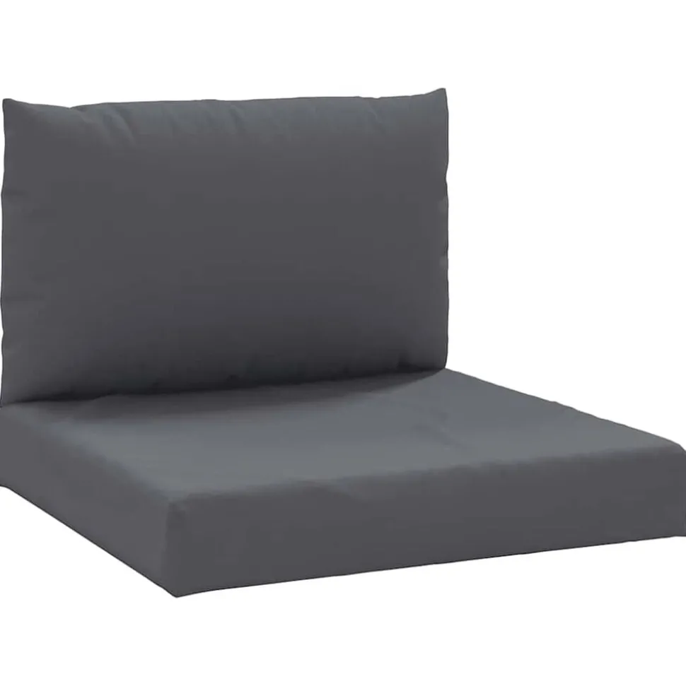vidaXL Palletkussens 2 st stof antraciet
