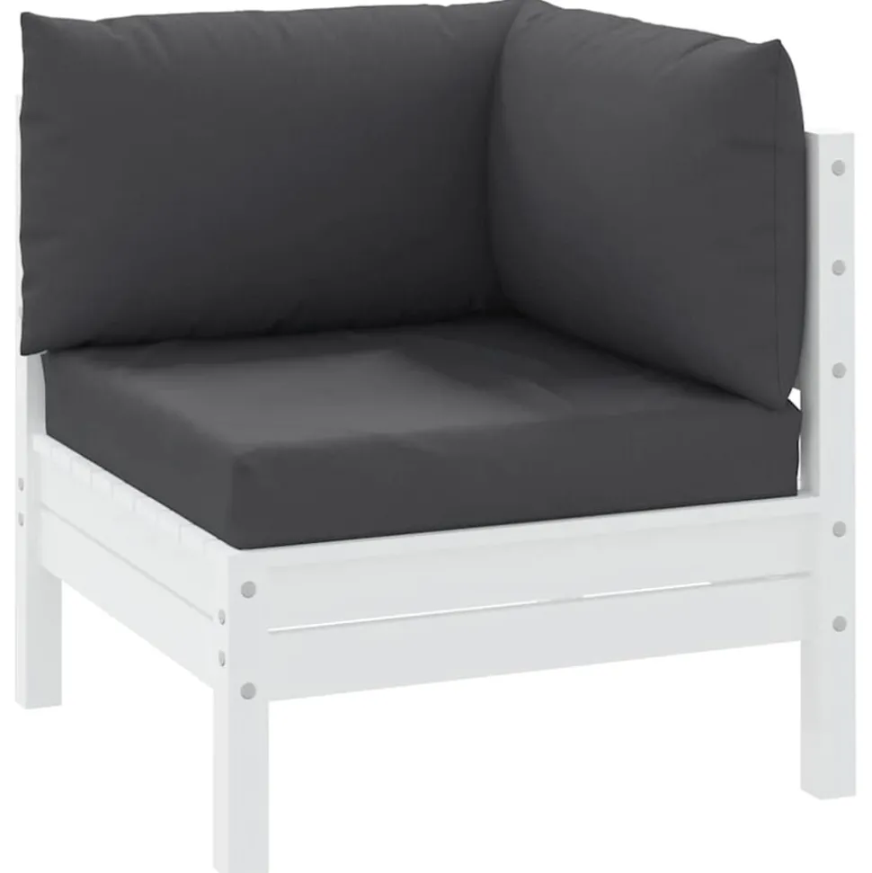vidaXL Palletkussens 3 st oxford stof antraciet