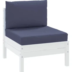 vidaXL Palletkussens 2 st stof marineblauw
