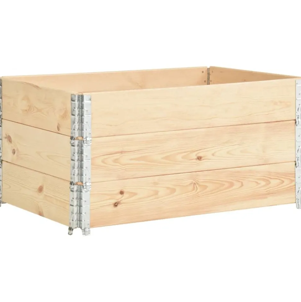vidaXL Palletopzetranden 3 st 80x120 cm massief grenenhout