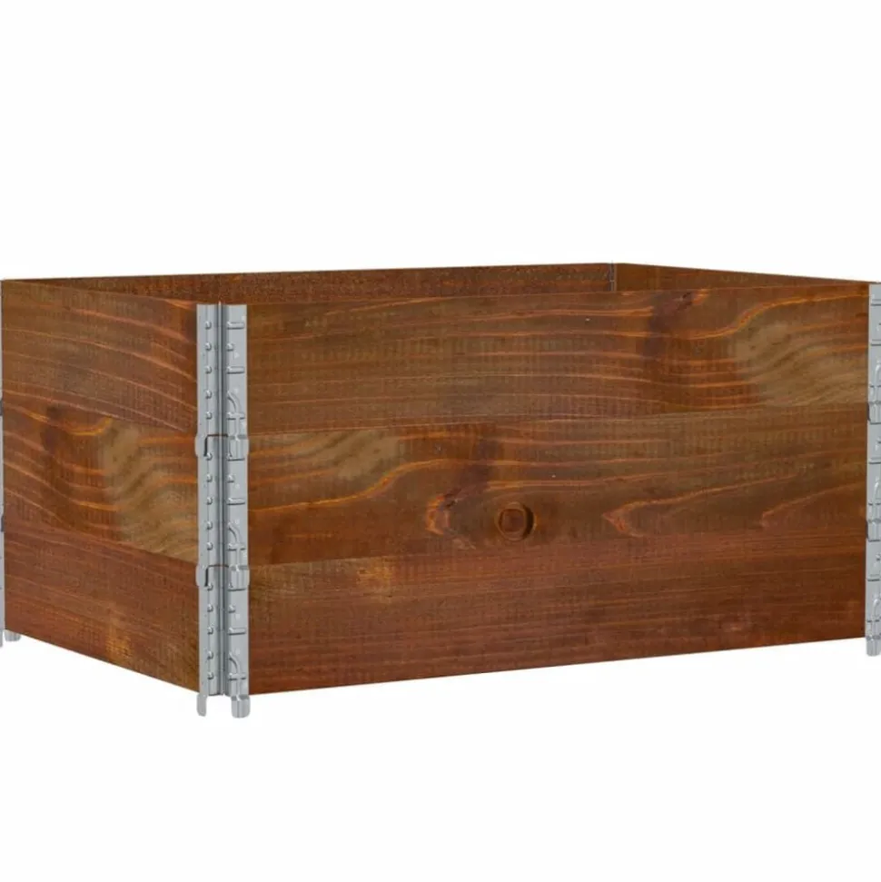 vidaXL Palletopzetranden 3 st 120x80 cm massief grenenhout bruin