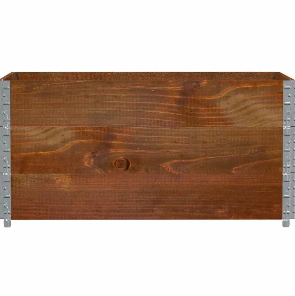 vidaXL Palletopzetranden 3 st 120x80 cm massief grenenhout bruin