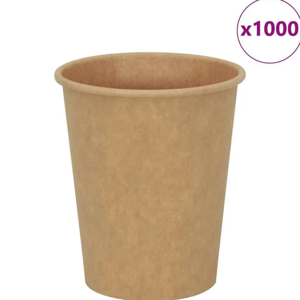 vidaXL Papieren koffiekopjes 1000 st 8oz 200 ml bruin