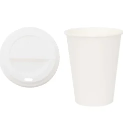 vidaXL Papieren koffiekopjes met deksel 1000 st 12oz 300 ml