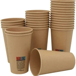 vidaXL Papieren koffiekopjes 1000 st 16oz 400 ml bruin