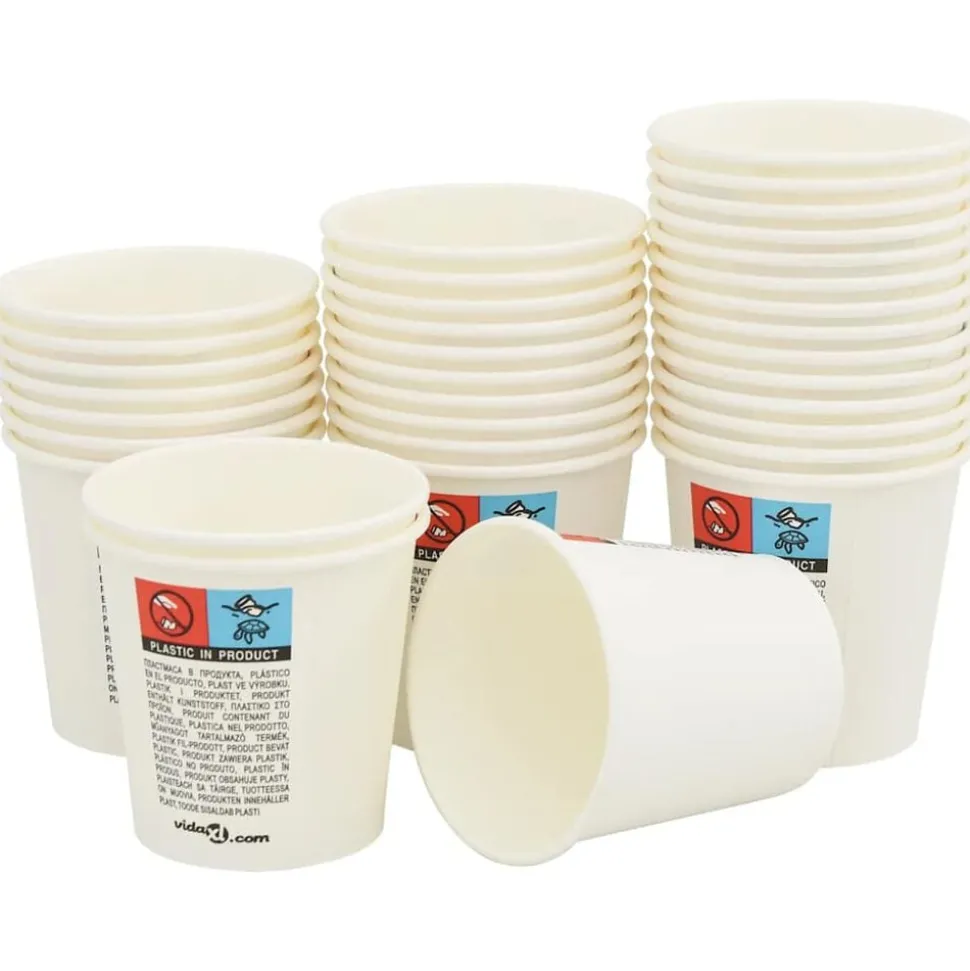 vidaXL Papieren koffiekopjes 1000 st 4oz 100 ml wit