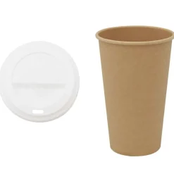 vidaXL Papieren koffiekopjes met deksel 1000 st 16oz 400 ml